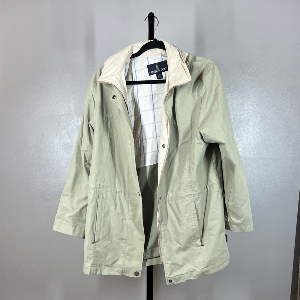 London Fog Women's Light Green Utility Jacket